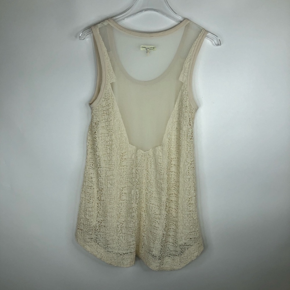Rag & Bone Cream Lined Open Weave Tunic - image 2